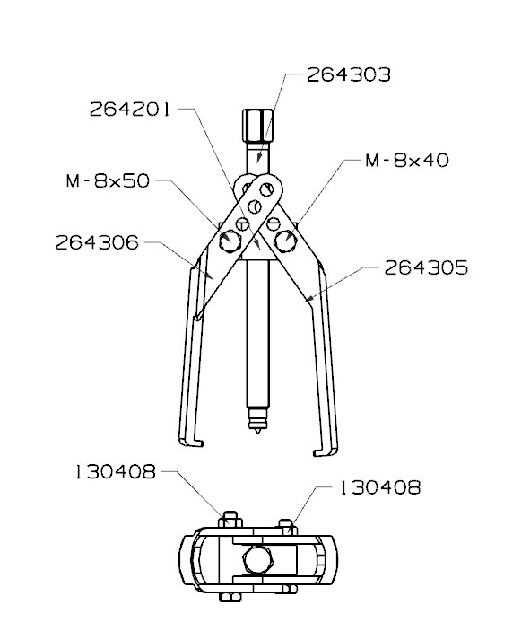 EXTRACTOR FORZA SERIE 2640 DE TIJERA